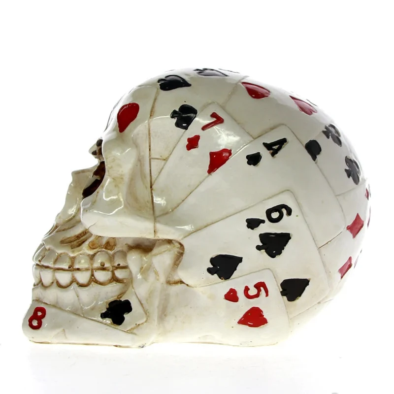 Statua teschio da poker 12 cm