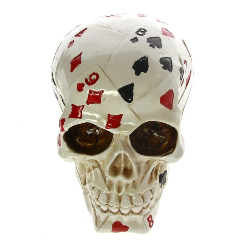 Statua teschio da poker 12 cm