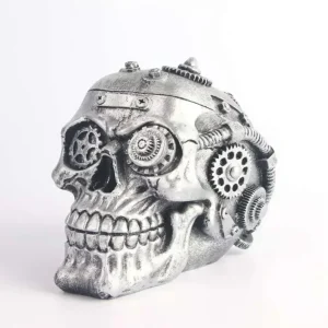 Statua teschio steampunk 11 cm