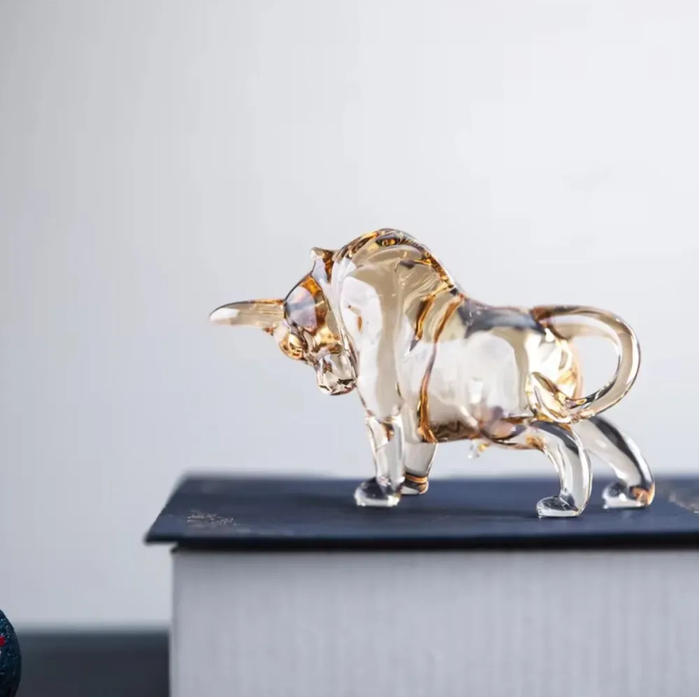 Statua di toro vetro 7 cm