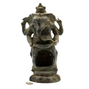 Statua vintage bronzo di Ganesha (India) # 93850