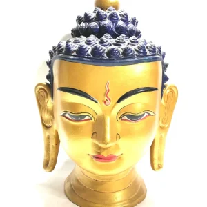 Statua volto di Buddha dorato