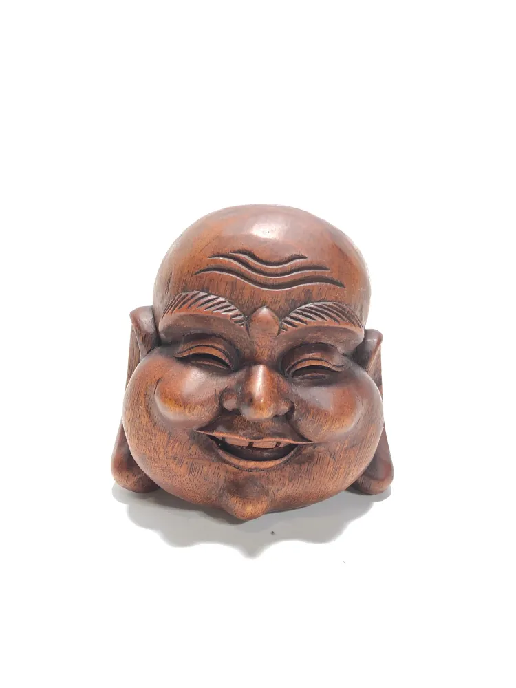 Statua volto di Happy Buddha