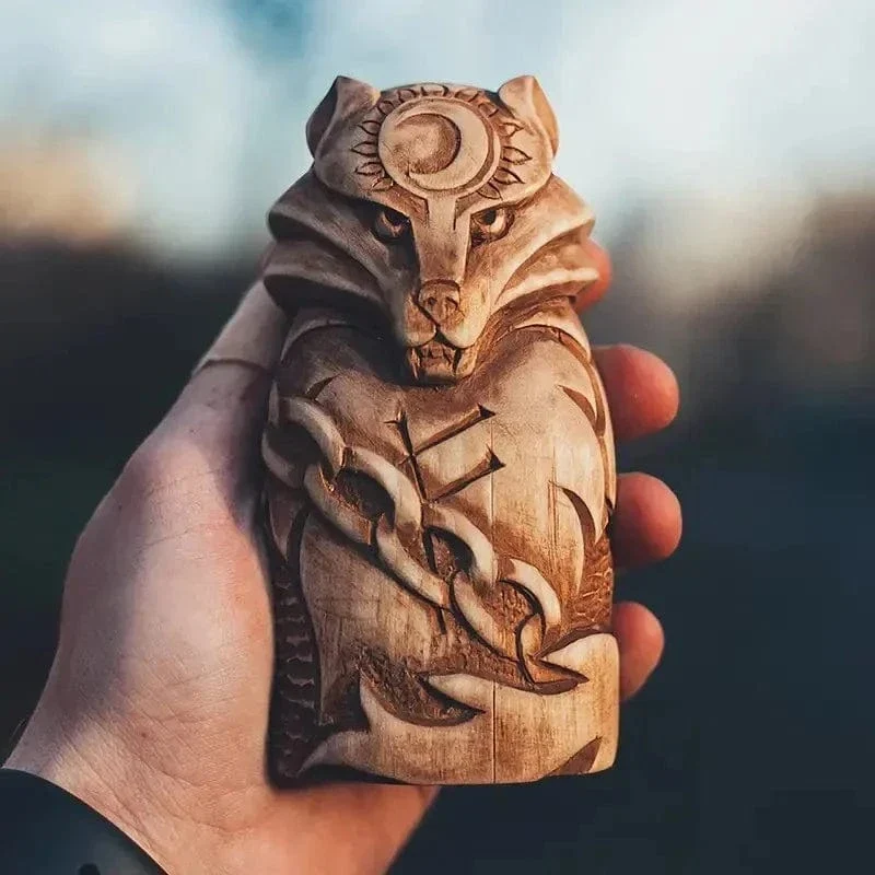 Statuetta lupo Fenrir