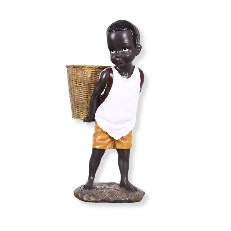 Statuetta nera Africano 28 cm