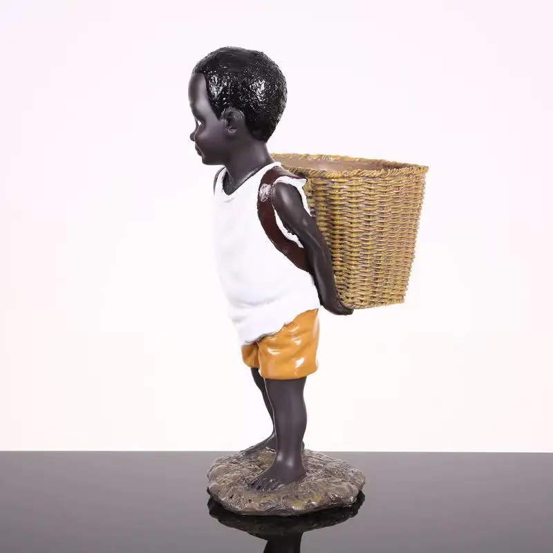 Statuetta nera Africano 28 cm