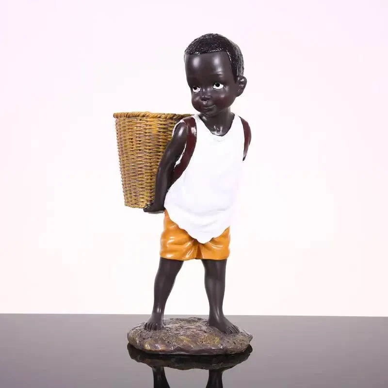 Statuetta nera Africano 28 cm
