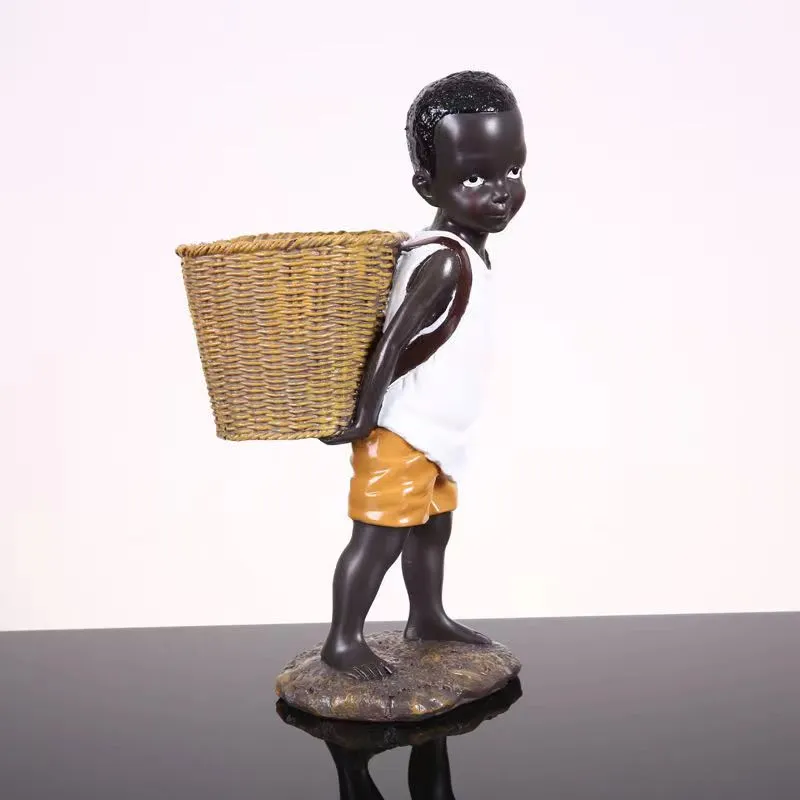Statuetta nera Africano 28 cm