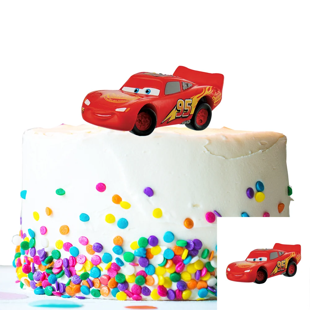 Statuetta per torta Saetta McQueen, Cars, Bullyland, 2,7x7,2cm