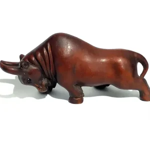 Statuetta toro legno 5 cm
