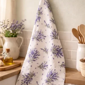 Strofinaccio con stampa floreale Lavanda