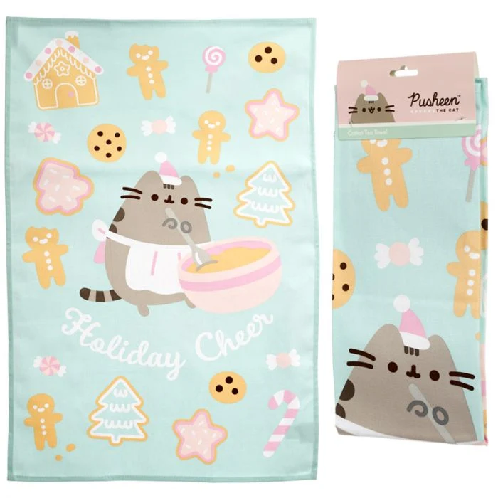 Strofinaccio da Cucina Natalizio Cotone - Pusheen il Gatto
