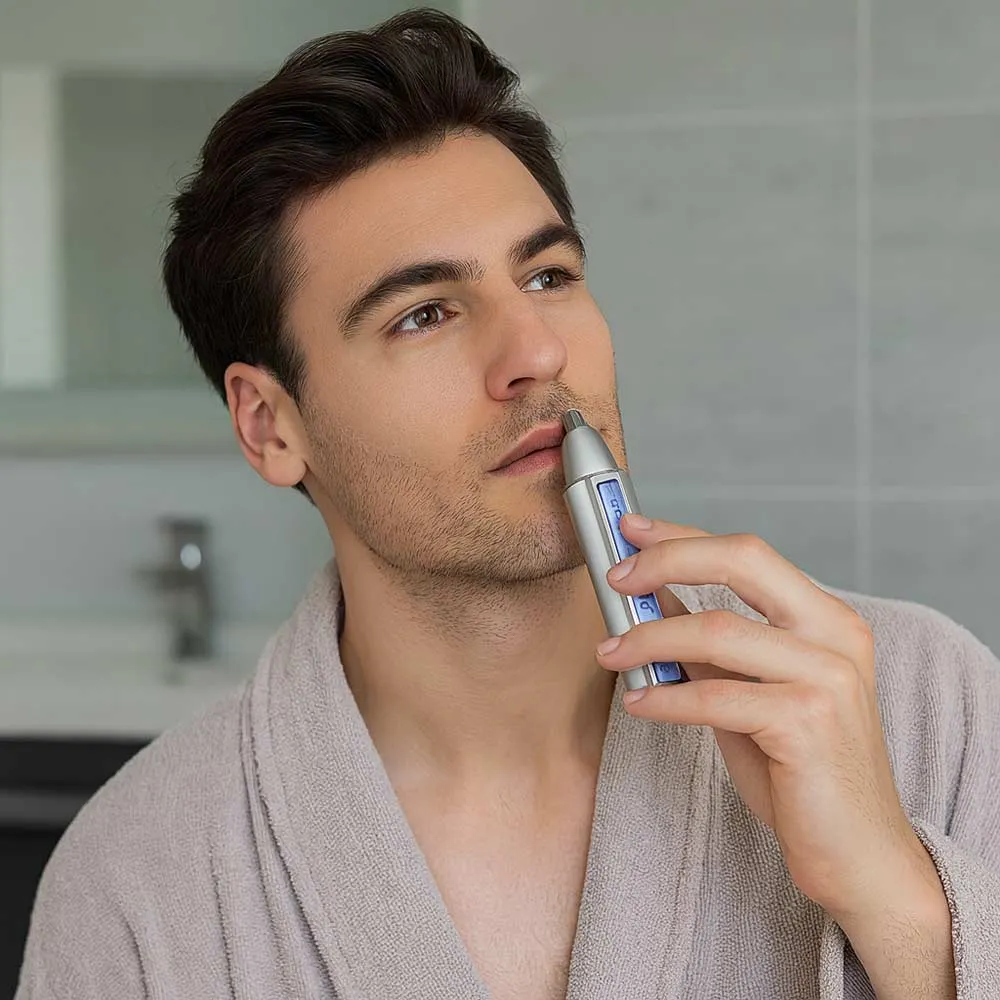 Tagliapeli naso orecchio basette ricaricabile rifinitore trimmer