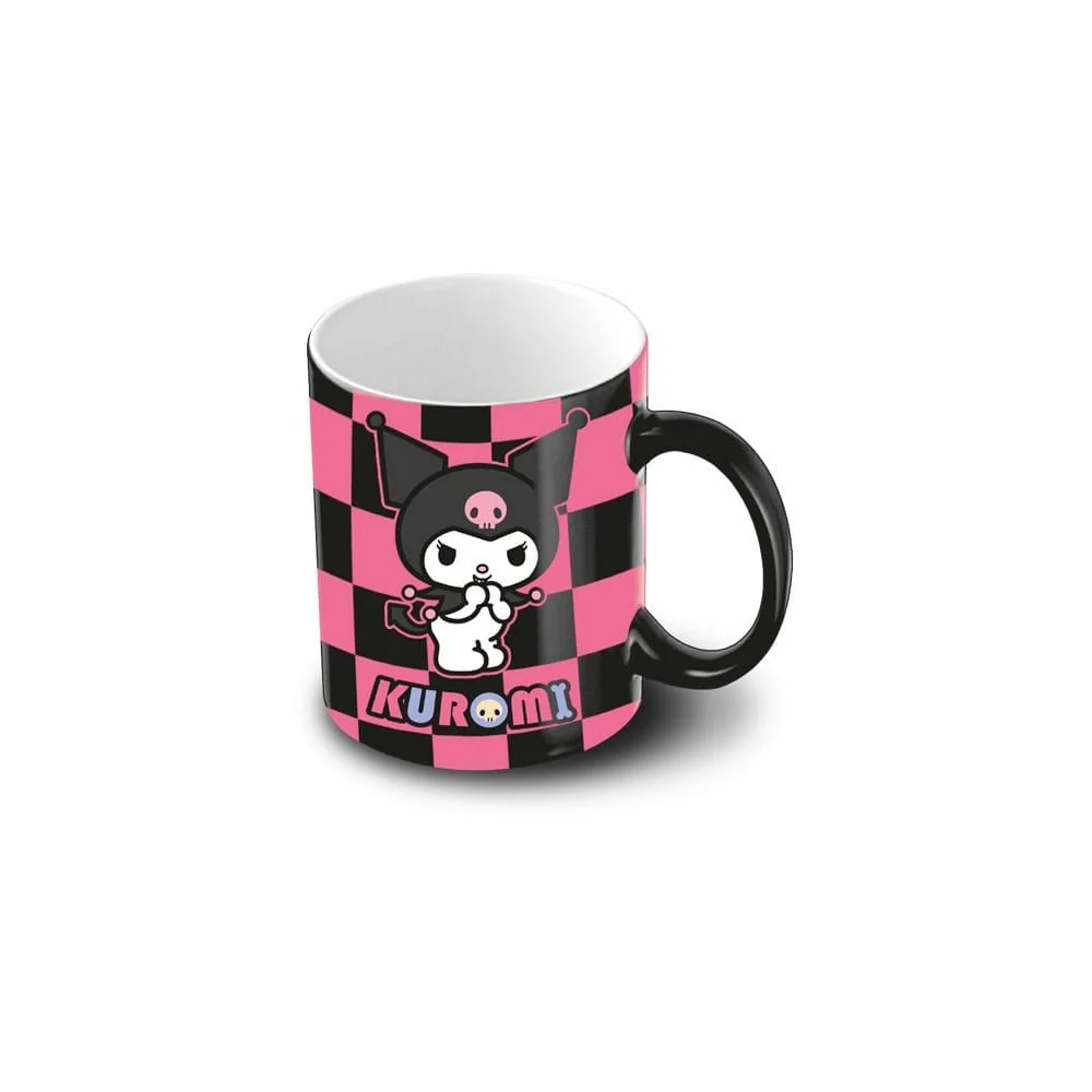 Tazza Kuromi Sanrio Scacchi Rosa e Nera - Regalo Fan