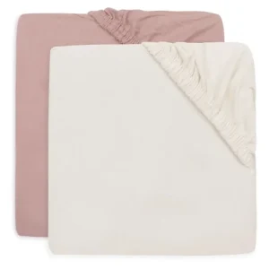 <tc>Jollein</tc> Lenzuolo matrimoniale Culla Rosa Selvatica/Avorio 60X120Cm 2 pezzi