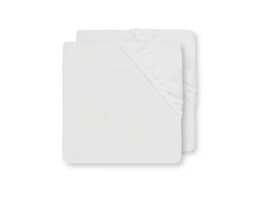Jollein Lenzuolo pieghe cotone bianco 70x140cm