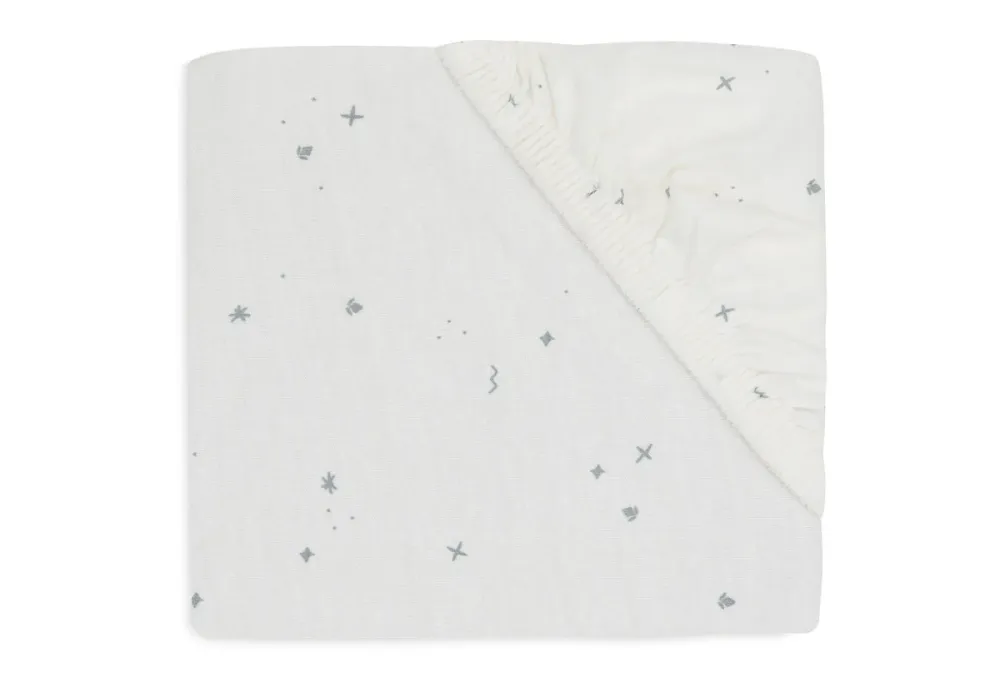 Jollein Lenzuolo pieghe Toddler Jersey Twinkling Sea Green 60 X 120 Cm