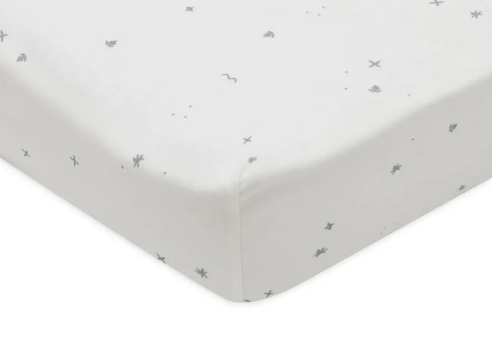 Jollein Lenzuolo pieghe Toddler Jersey Twinkling Sea Green 60 X 120 Cm