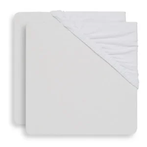 <tc>Jollein</tc> Lenzuolo sacco Jersey Box Materasso Bianco 75x95cm 2 pezzi