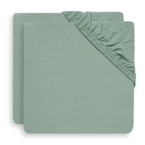 <tc>Jollein</tc> Lenzuolo sacco Jersey Box Materasso Verde Cenere 75x95cm