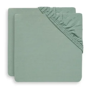 <tc>Jollein</tc> Lenzuolo sacco Jersey Box Materasso Verde Cenere 75x95cm 2 pezzi