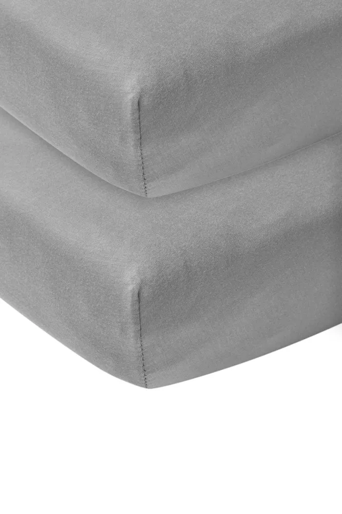 Meyco Lenzuolo pieghe Jersey 2St 50X90 Grigio