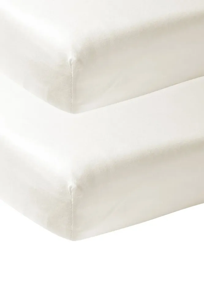 Meyco Lenzuolo pieghe Jersey 2St 70X140/150 Offwhite
