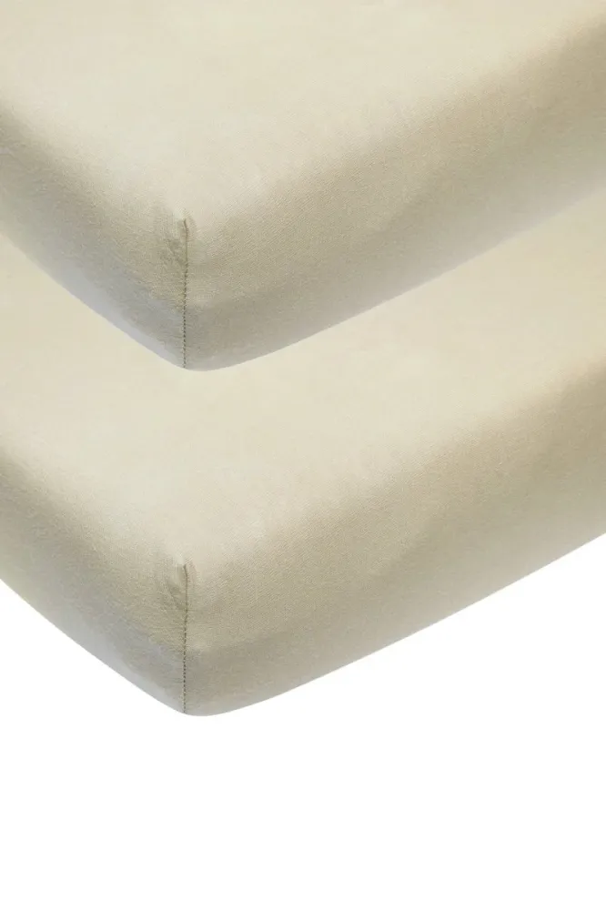 Meyco Lenzuolo pieghe Jersey 2St 70X140/150 Sand