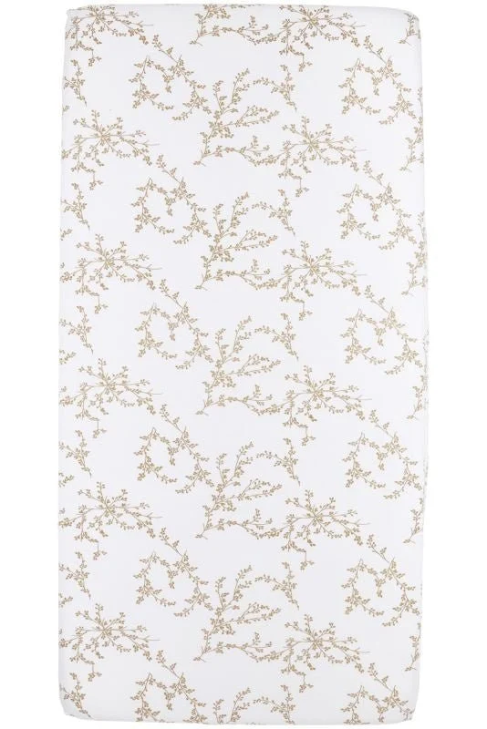 Meyco Lenzuolo pieghe Jersey 70X140/150 Rami Sabbia