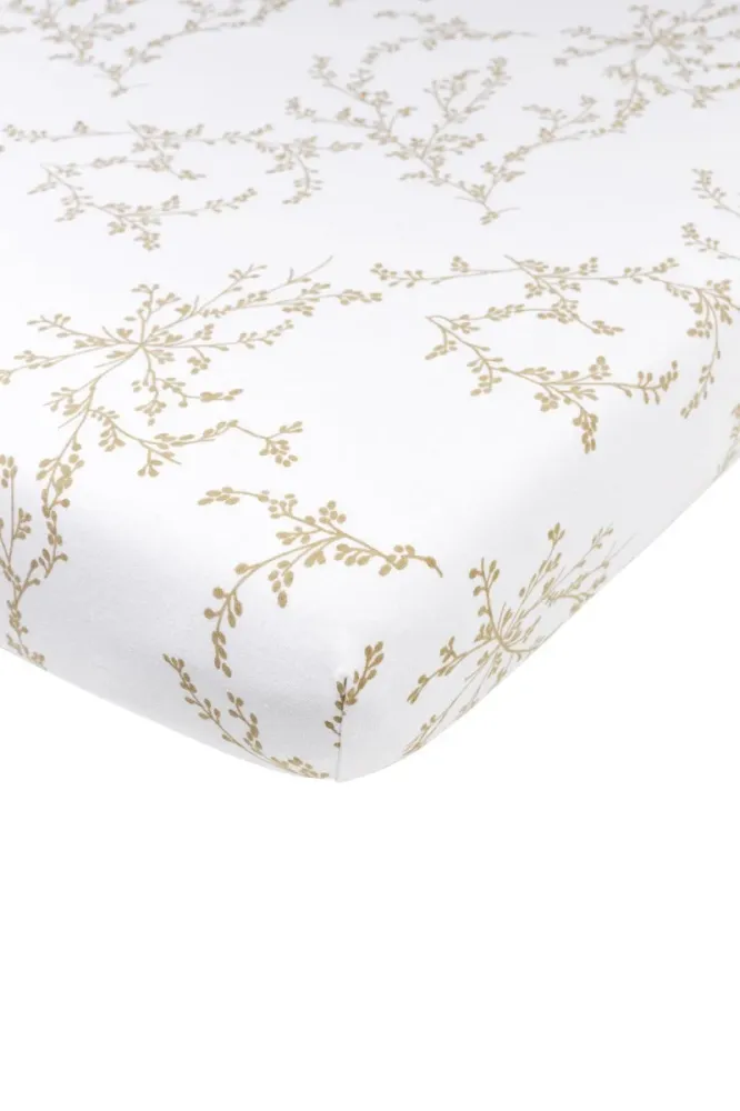 Meyco Lenzuolo pieghe Jersey 70X140/150 Rami Sabbia