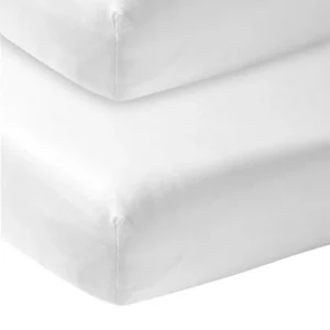 <tc>Meyco</tc> Lenzuolo pieghe Jersey Bianco 70x140/150 cm 2 pezzi