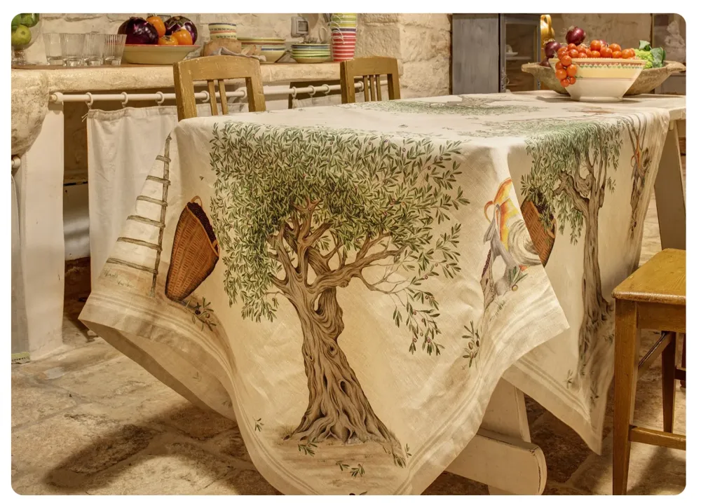 Tessitura Toscana Teleria DOP Tovaglia di lino 270x170 CM