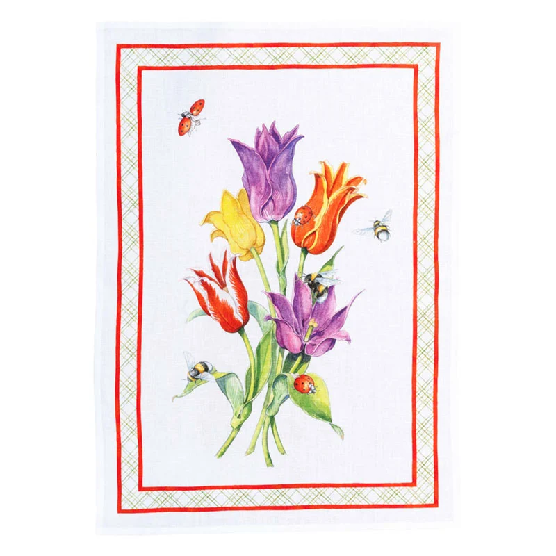 Tessitura Toscana Telerie Canovaccio Tuli Rosso Lino 50x70 cm