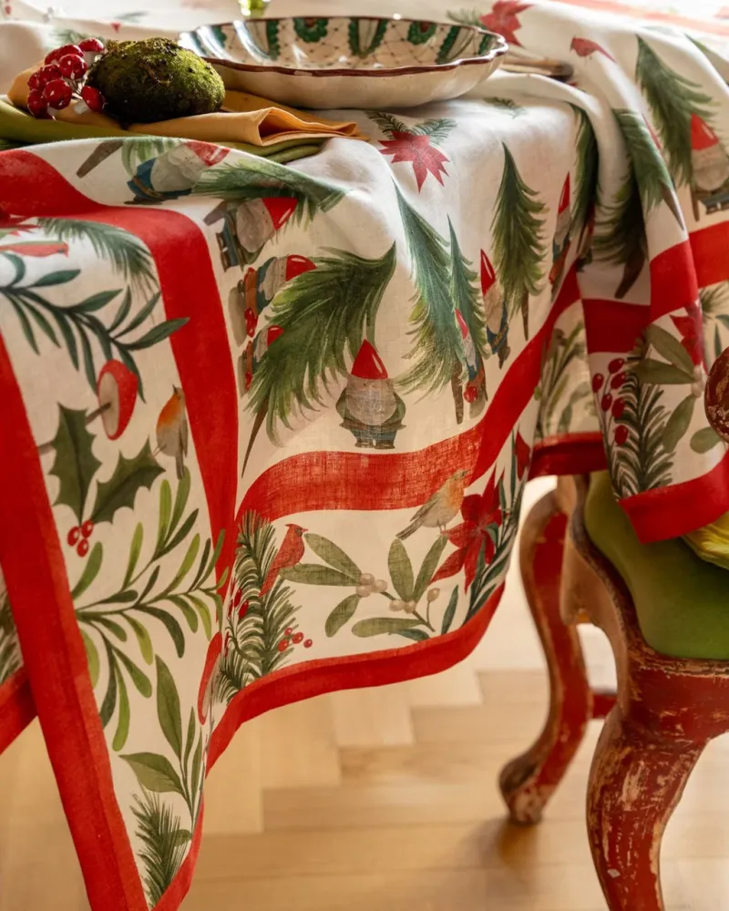 TESSITURA TOSCANA TELERIE JOLLY ELF TOVAGLIA DI LINO 85X85CM