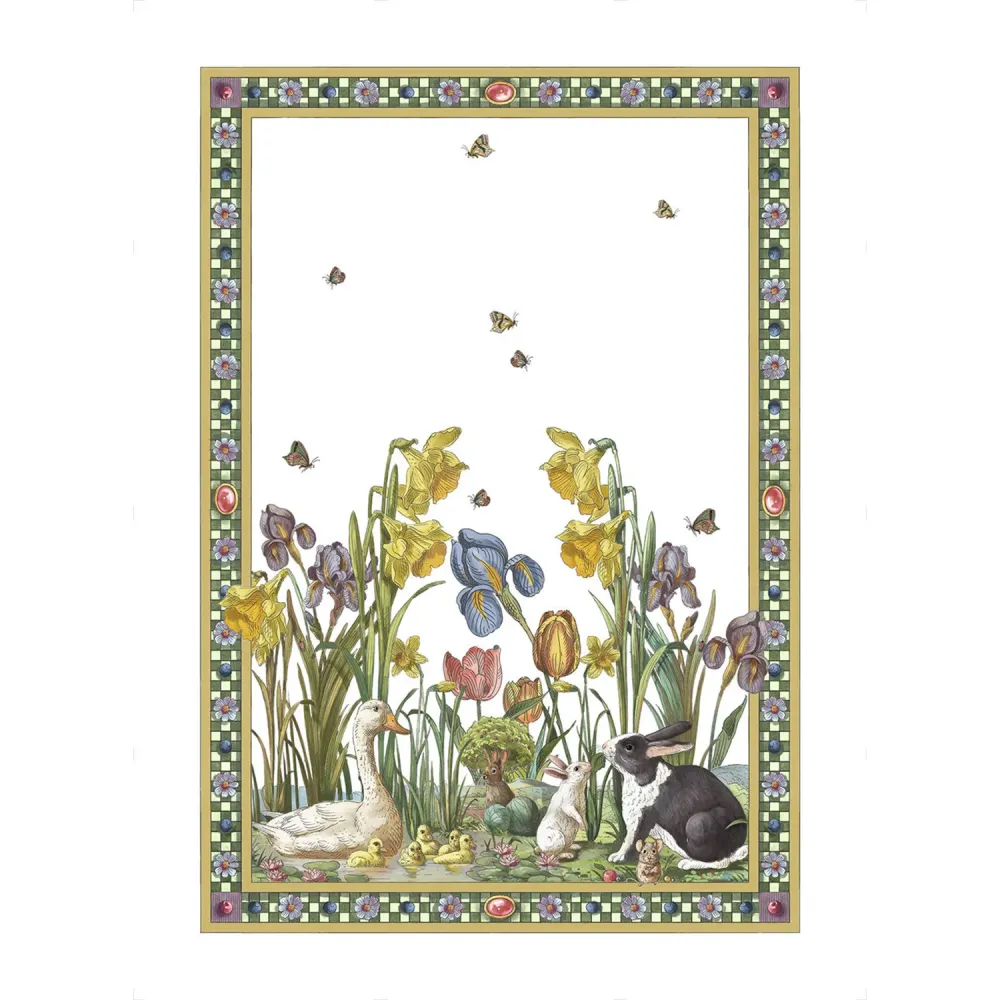 Tessitura Toscana Telerie Strofinaccio Bunny Garden 50x70 cm Giallo