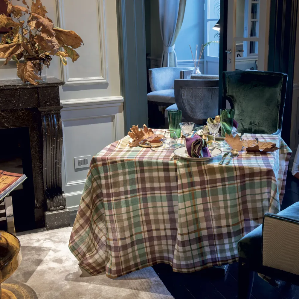 Tessitura Toscana Telerie Tovaglia Clan 160x230 cm Canapa