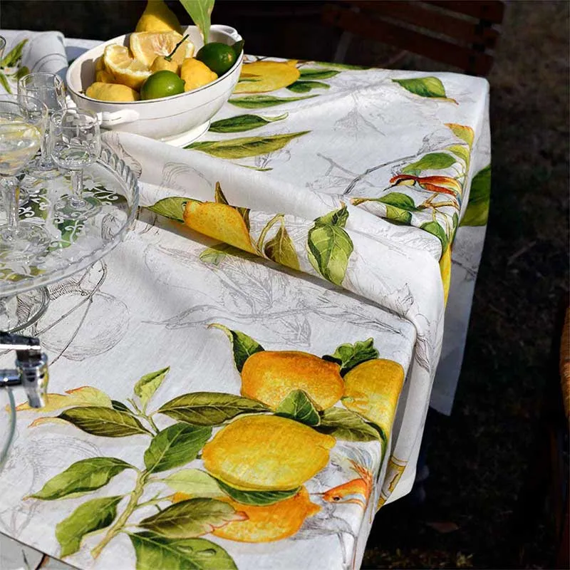 Tessitura Toscana Telerie Tovaglia Limoncello 170x270 cm
