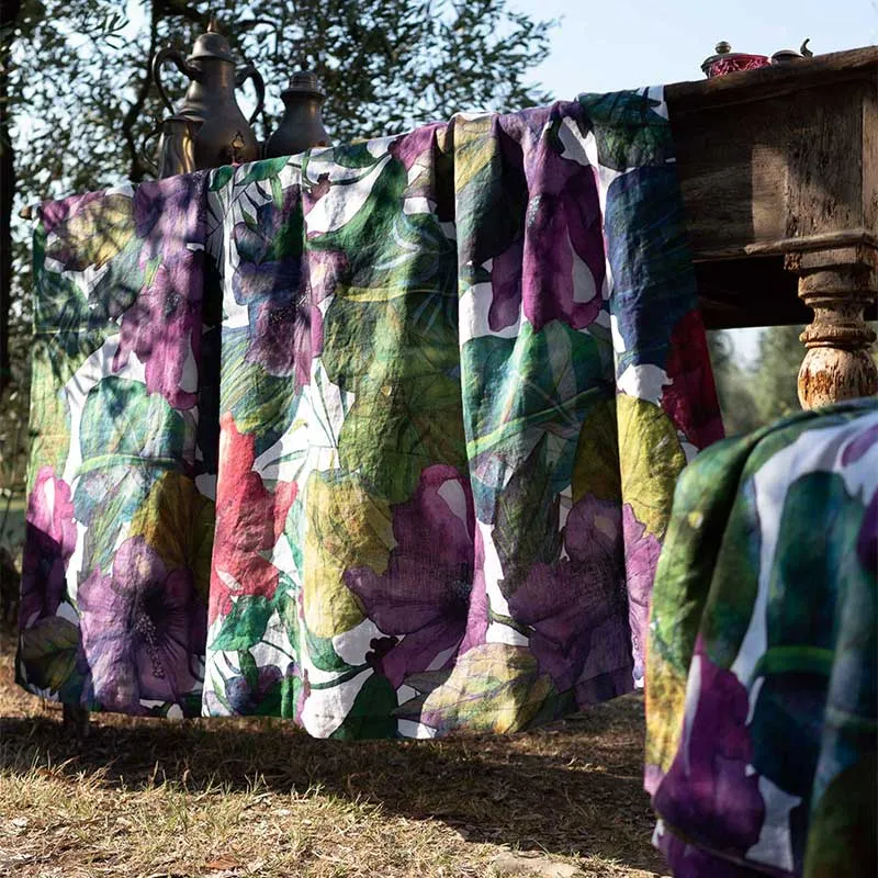 Tessitura Toscana Tovaglia Canapa Karkade 160x230 cm