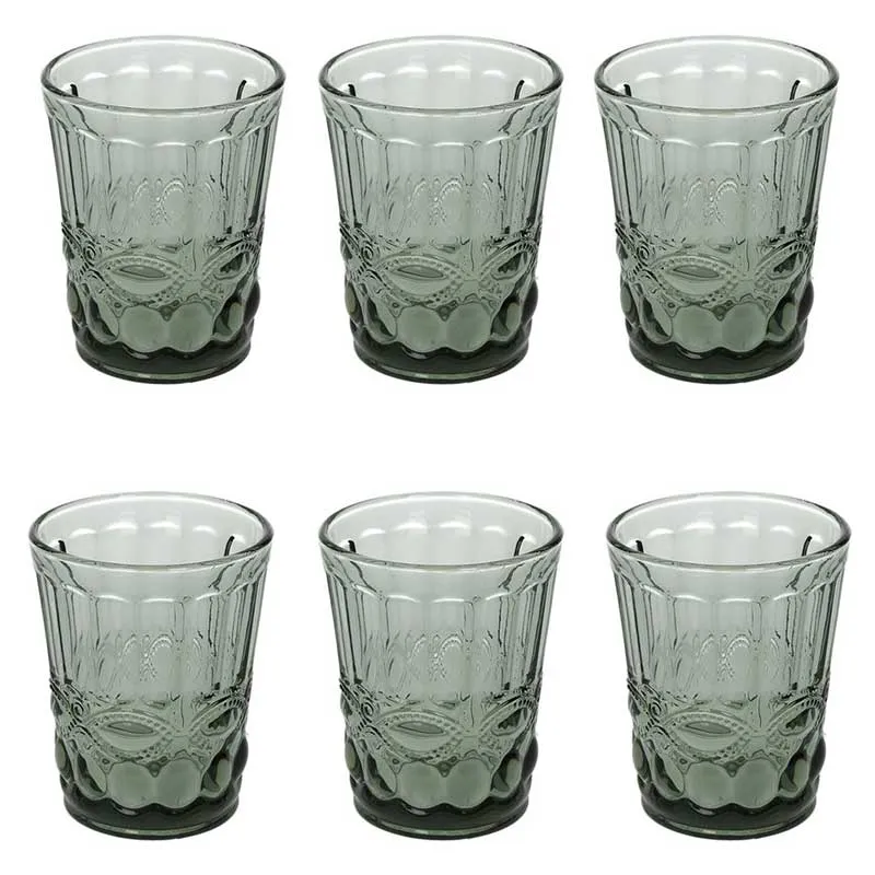 Tognana set 6 Bicchieri Solange Grigio 265cc