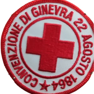 Toppa media Croce Rossa Italiana Convenzione di Ginevra