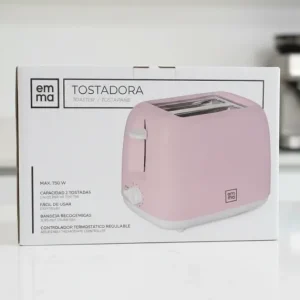 Tostapane Emma Vintage Rosa | 750W, 2 Fette, Design Retrò
