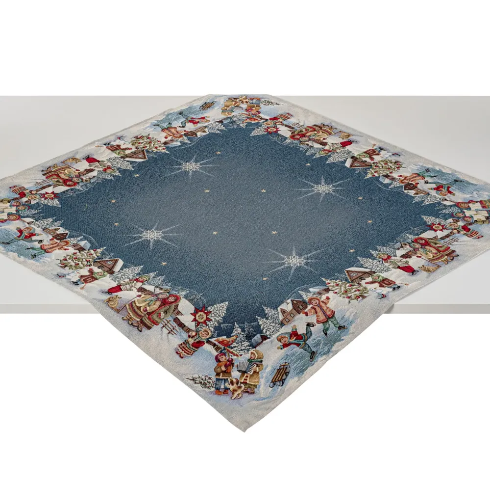 Tovaglia CHILDREN SNOW, tessuto Gobelin Jacquard, 100x100 cm Hesta