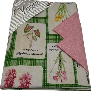 tovaglia con 12 tovaglioli stampata misura 140x240 produzione toscana made ITALY