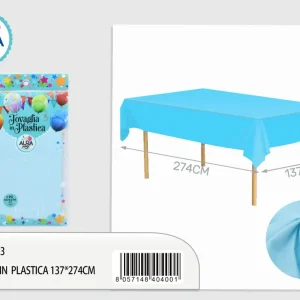 Tovaglia per tavolo 137x274cm celeste