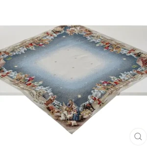 Tovaglia SACRA FAMIGLIA, tessuto Gobelin Jacquard, 100x100 cm