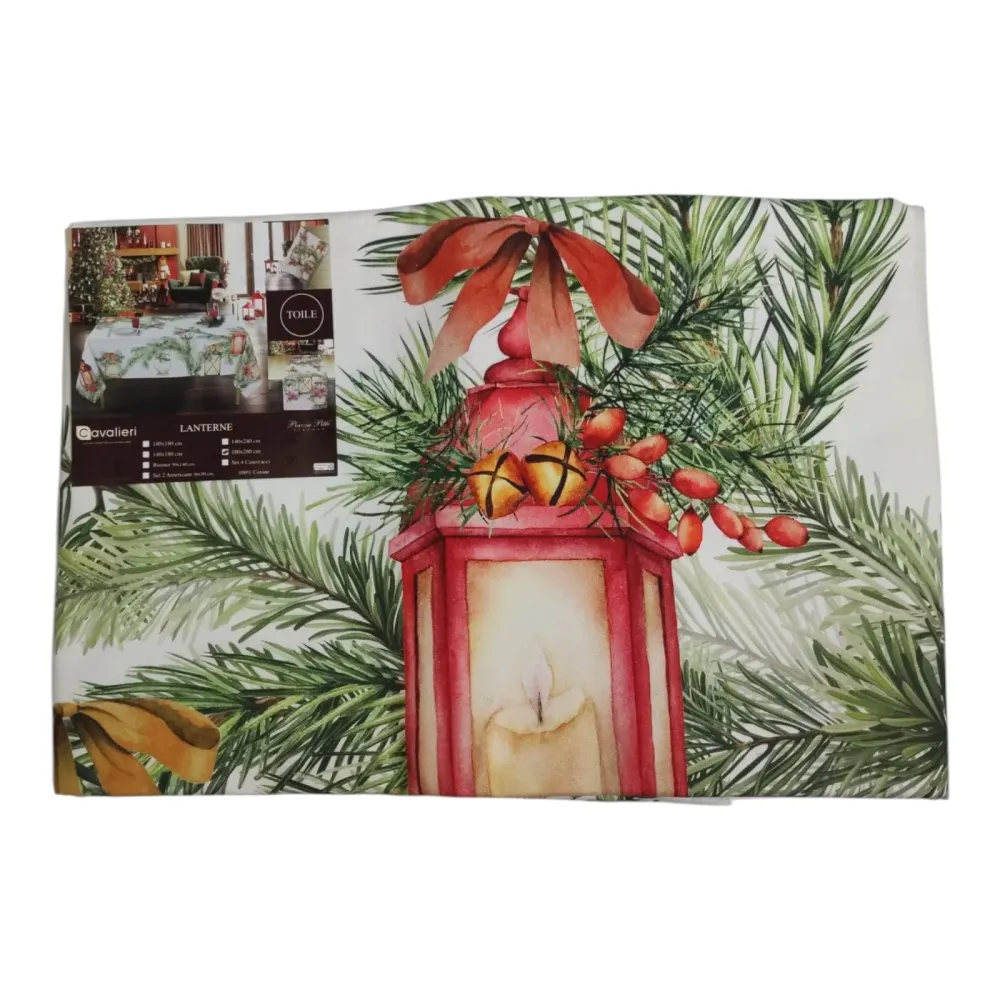Tovaglia da Tavola 140x240 Lanterne Natale