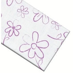 Tovaglia Tnt Daisy Viola su Grigio Perla Fibracel cm. 100x100 - 100 pz.