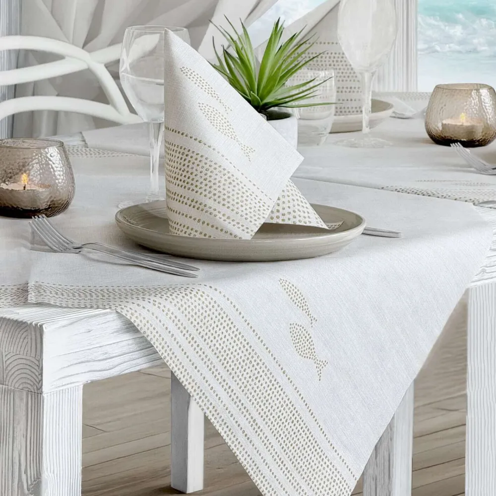 Tovaglia Tnt Saline Oro Micro cm. 100X100 - 100 pz.