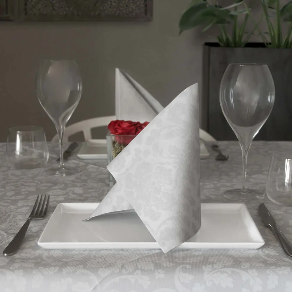Tovaglia Tnt Victoria Grigio Perla Plus cm. 100X100 - 100 pz.