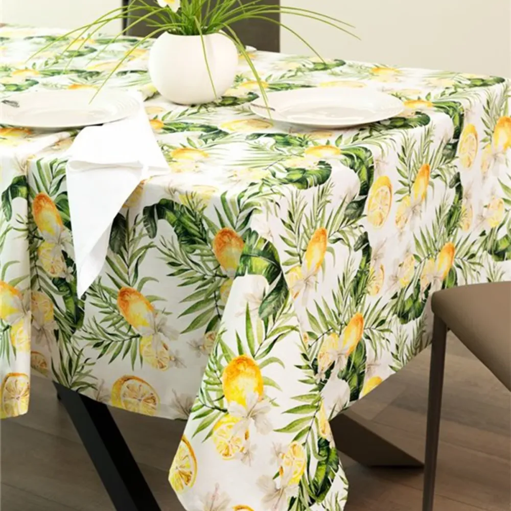 Tovaglia Tropicale 6 Posti Cotone Deva Neith
